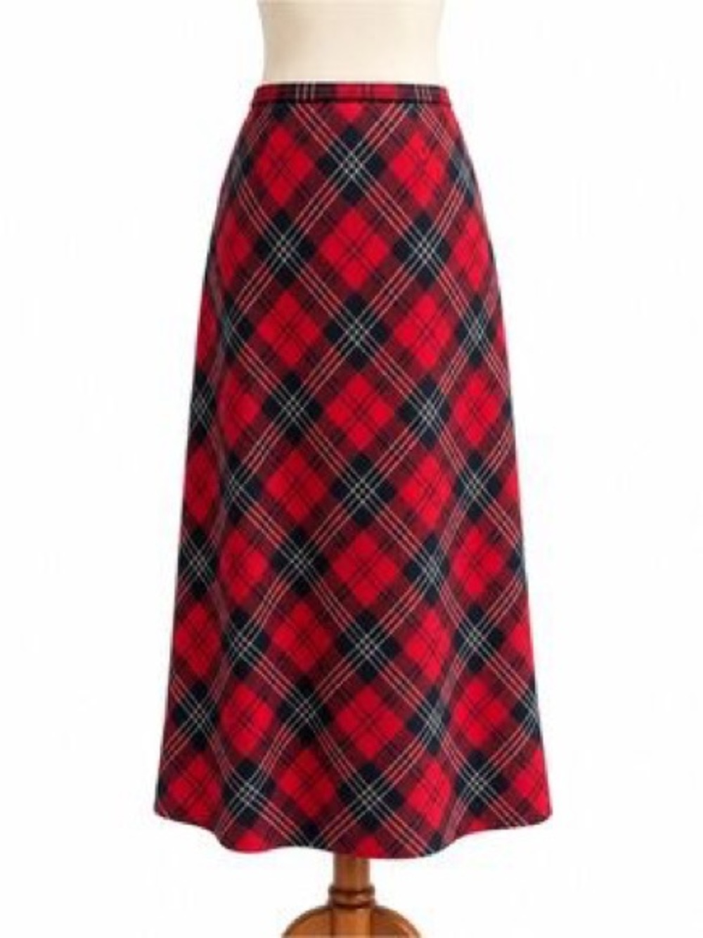 Pendleton vintage 90’s maxi length tartan plaid virgin wool full maxi skirt 4